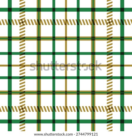 Beautiful Checkered Seamless Pattern, Christmas Themed Seamless Pattern