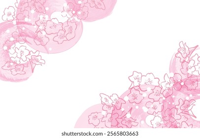 Beautiful Cherry Blossom Background Clip Arts