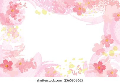 Beautiful Cherry Blossom Background Clip Arts