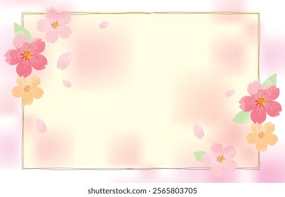 Beautiful Cherry Blossom Background Clip Arts