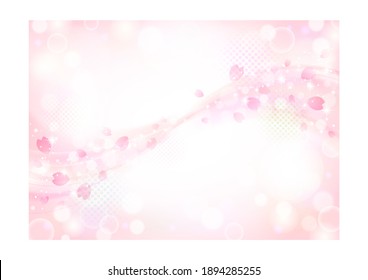 Beautiful cherry blossom background, frame