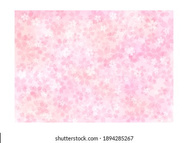 Hermoso fondo de flores de cerezo, marco