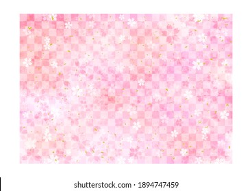Hermoso fondo de flores de cerezo, marco
