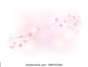 Beautiful cherry blossom background, frame