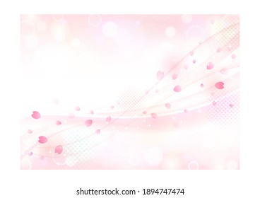 Beautiful cherry blossom background, frame