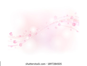 Beautiful cherry blossom background, frame