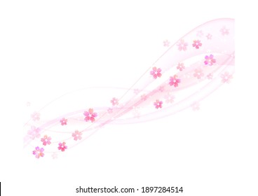 Beautiful cherry blossom background, frame