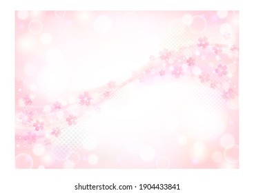 Beautiful cherry blossom background, frame