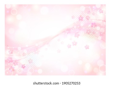 Beautiful cherry blossom background, frame