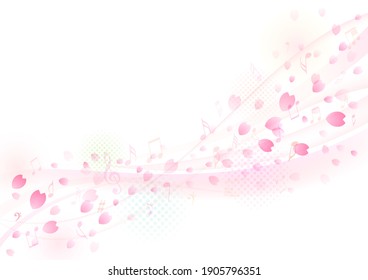 Beautiful cherry blossom background, frame