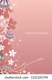 
Beautiful cherry blossom background material japanese style design