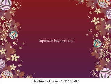 
Beautiful cherry blossom background material japanese style design