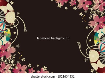 Beautiful cherry blossom background material japanese style design