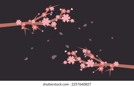 Beautiful Cherry Blossom Vector Background