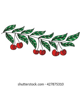 Beautiful cherry branch 