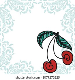 Beautiful cherry. Vector illustration