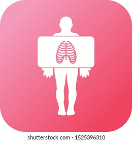Beautiful Chest X ray Vector Glyph icon