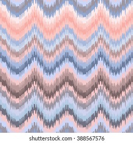 Wunderschönes Zackenzag-Zierschmuck. Vectorikat nahtloses Muster. Pastellfarbener Hintergrund.