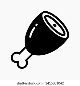 Beautiful Chicken Leg vector icon.