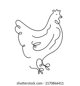 Beautiful chicken in one line.