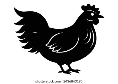 A beautiful chicken Portrait  vector illustration artwork 