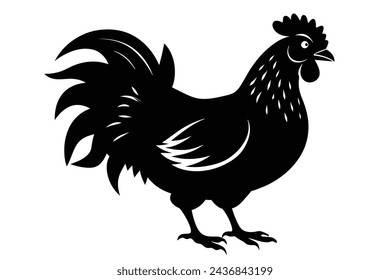 A beautiful chicken Portrait  vector illustration artwork 