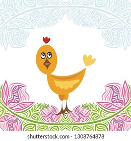 Beautiful chicken. Vector illustration