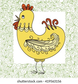 Beautiful chicken vector illustration