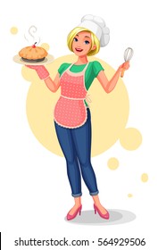 Beautiful Chief house wife vector illustration