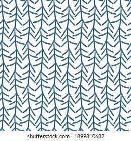 Beautiful children drawing forest vector elements seamless pattern