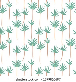 Beautiful children drawing forest vector elements seamless pattern