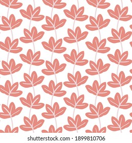 Beautiful children drawing forest vector elements seamless pattern