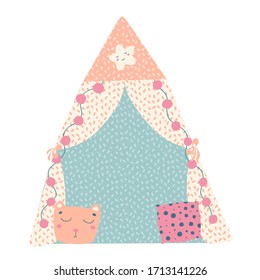 Beautiful children tent, great design for any purposes.
