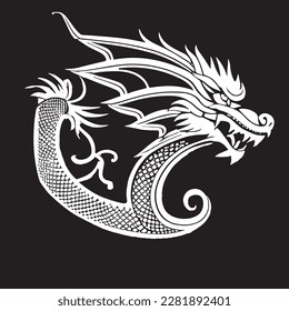 a beautiful China dragon vector art