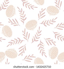 Beautiful chinese pattern with black lotus flowers pattern on white background for celebration design. Natural vector illustration. Seamless floral pattern.