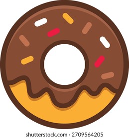 Una hermosa Imagen de Vector de rosquilla de chocolate