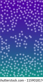 Beautiful Christmas Background with Falling Snowflakes. Element of Design with Snow for a Postcard, Invitation Card, Banner, Flyer. Vector Falling Snowflakes on a Blue Background
