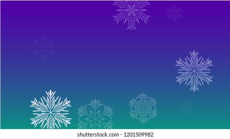 Beautiful Christmas Background with Falling Snowflakes. Element of Design with Snow for a Postcard, Invitation Card, Banner, Flyer. Vector Falling Snowflakes on a Blue Background
