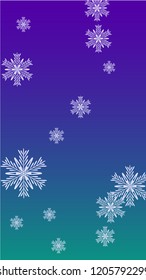 Beautiful Christmas Background with Falling Snowflakes.  Element of Design with Snow for a Postcard, Invitation Card, Banner, Flyer.  Vector Falling Snowflakes on a Blue Winter Background
