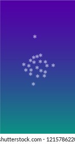 Beautiful Christmas Background with Falling Snowflakes. Element of Design with Snow for a Postcard, Invitation Card, Banner, Flyer. Vector Falling Snowflakes on a Blue Background

