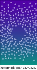 Beautiful Christmas Background with Falling Snowflakes. Element of Design with Snow for a Postcard, Invitation Card, Banner, Flyer. Vector Falling Snowflakes on a Blue Background

