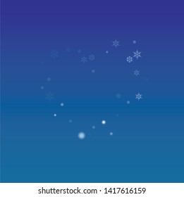 Beautiful Christmas Background with Falling Snowflakes. Element of Design with Snow for a Postcard, Invitation Card, Banner, Flyer. Vector Falling Snowflakes on a Blue Background


