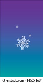 Beautiful Christmas Background with Falling Snowflakes.  Element of Design with Snow for a Postcard, Invitation Card, Banner, Flyer.  Vector Falling Snowflakes on a Blue Winter Background
