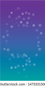 Beautiful Christmas Background with Falling Snowflakes.  Element of Design with Snow for a Postcard, Invitation Card, Banner, Flyer.  Vector Falling Snowflakes on a Blue Winter Background
