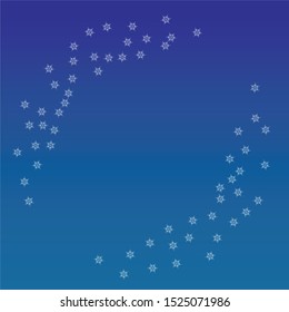 Beautiful Christmas Background with Falling Snowflakes. Element of Design with Snow for a Postcard, Invitation Card, Banner, Flyer. Vector Falling Snowflakes on a Blue Background


