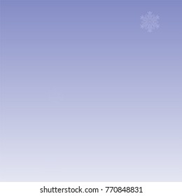 Beautiful Christmas Background with Falling Snowflakes. Element of Design with Snow for a Postcard, Invitation Card, Banner, Flyer. Vector Falling Snowflakes on a Blue Background