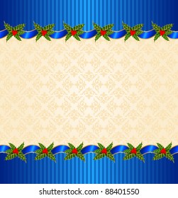 Beautiful Christmas background with garland. Vector