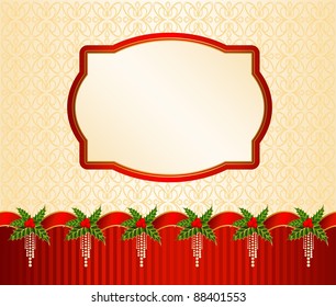 Beautiful Christmas background with garland. Vector