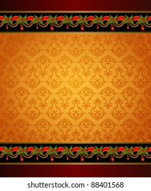 Beautiful Christmas background with garland. Vector