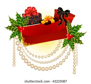 beautiful christmas background with gifts